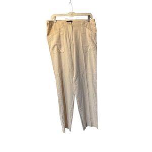 Rag women’s tan 100% linen dress pants/trousers size 14
